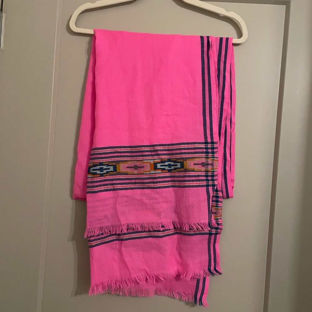 Jcrew pink wool scarf